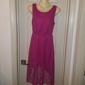 Pink high low dress